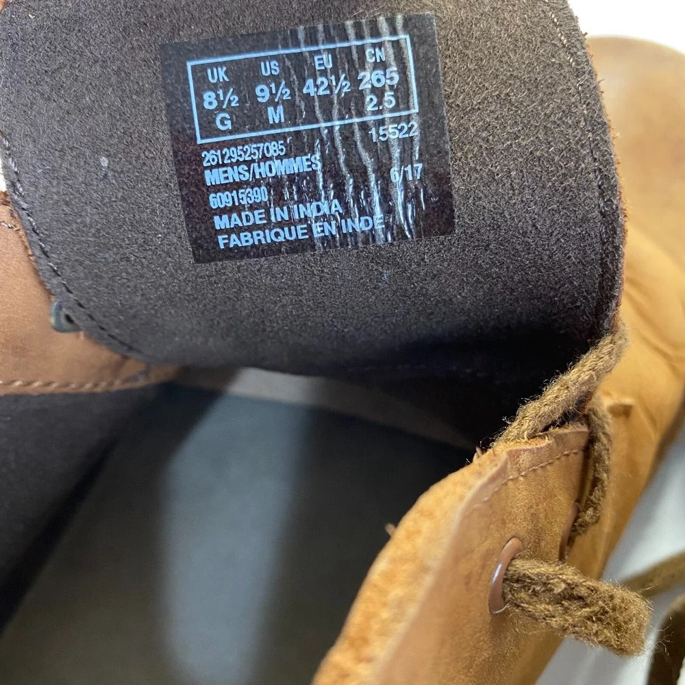 CLARKS Desert Chukka Boot Brown Leather Men's Size 9.5 M,Comfort,Ankle‎